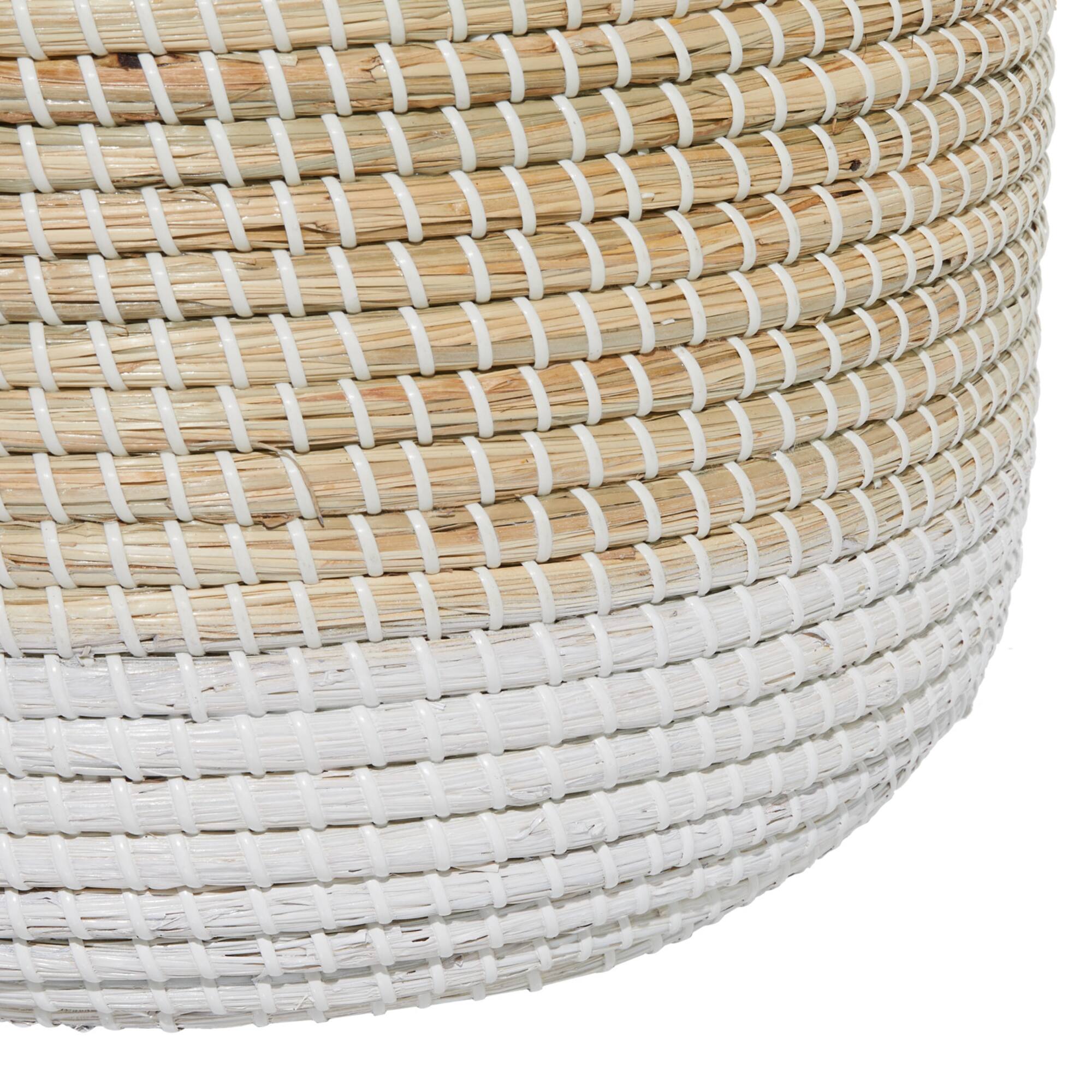 Brown Sea Grass Contemporary Storage Basket Set